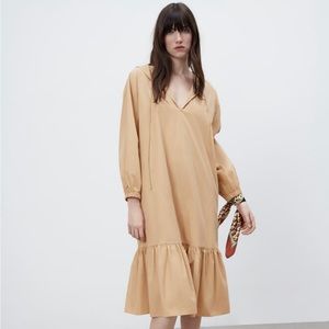 New! Zara hooded poplin dress